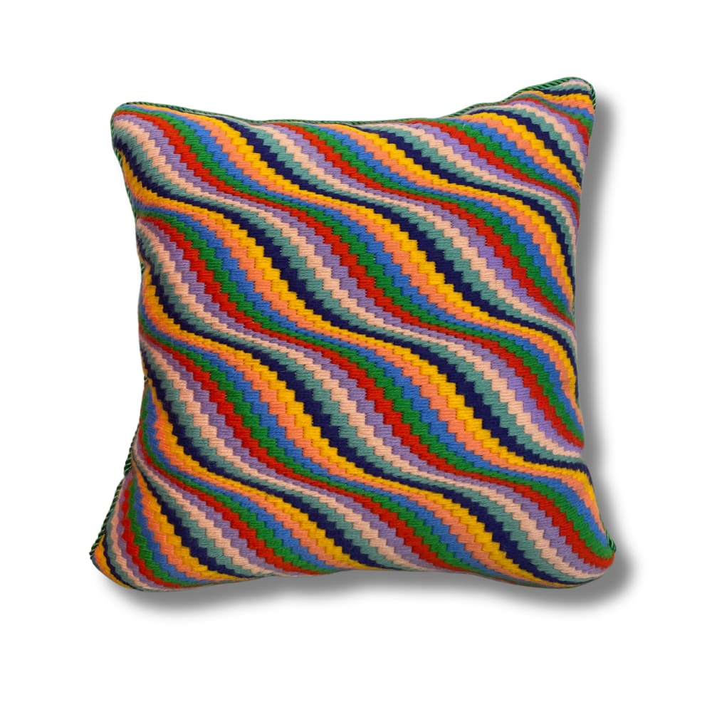 Wavy cross stitch cushion Wavy cross stitch cushion